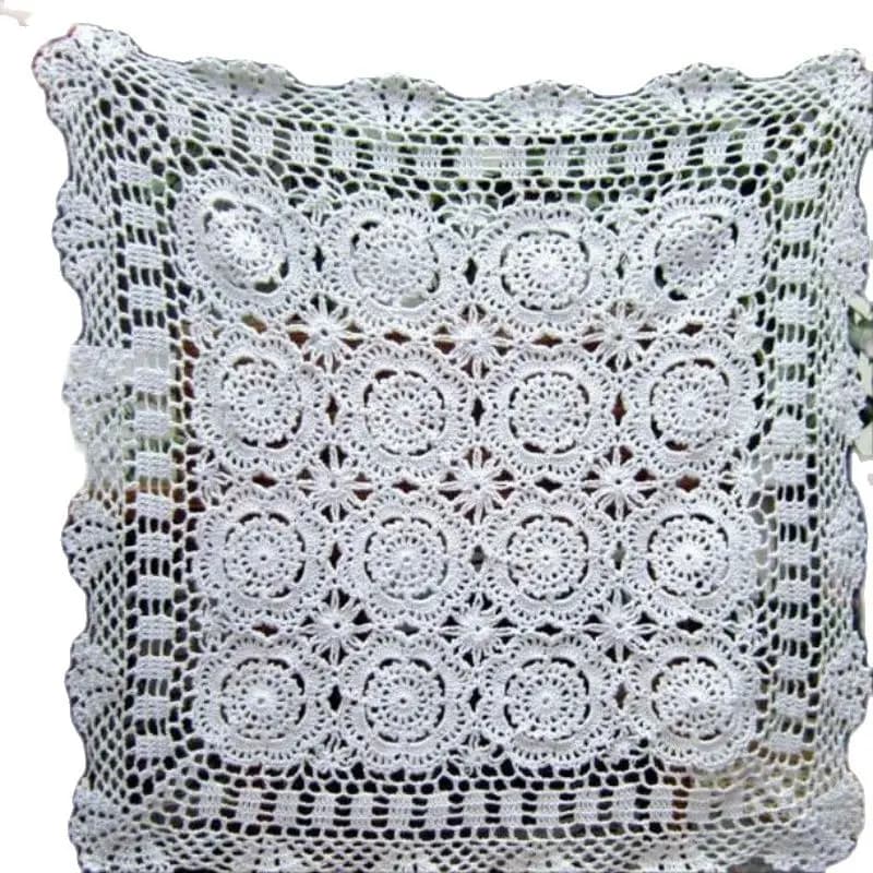 Nappe en crochet faite à la main, nappe en dentelle, couvre-table, nappe carrée en crochet, plusieur