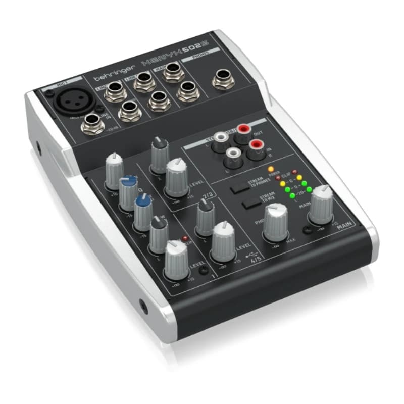BEHRINGER Mélangeur analogique 5 entrées Premium XENYX 502S avec interface de streaming USB pour la 