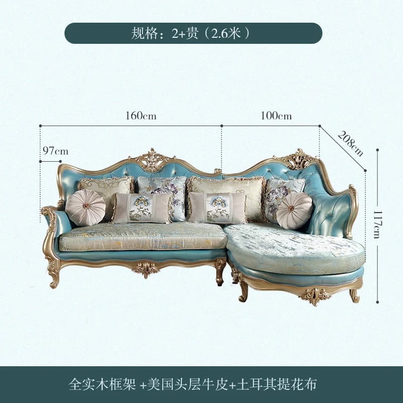 Adultes appartement canapé classique Europe inclinable grand canapé design jeu salon Sedie Da Soggio
