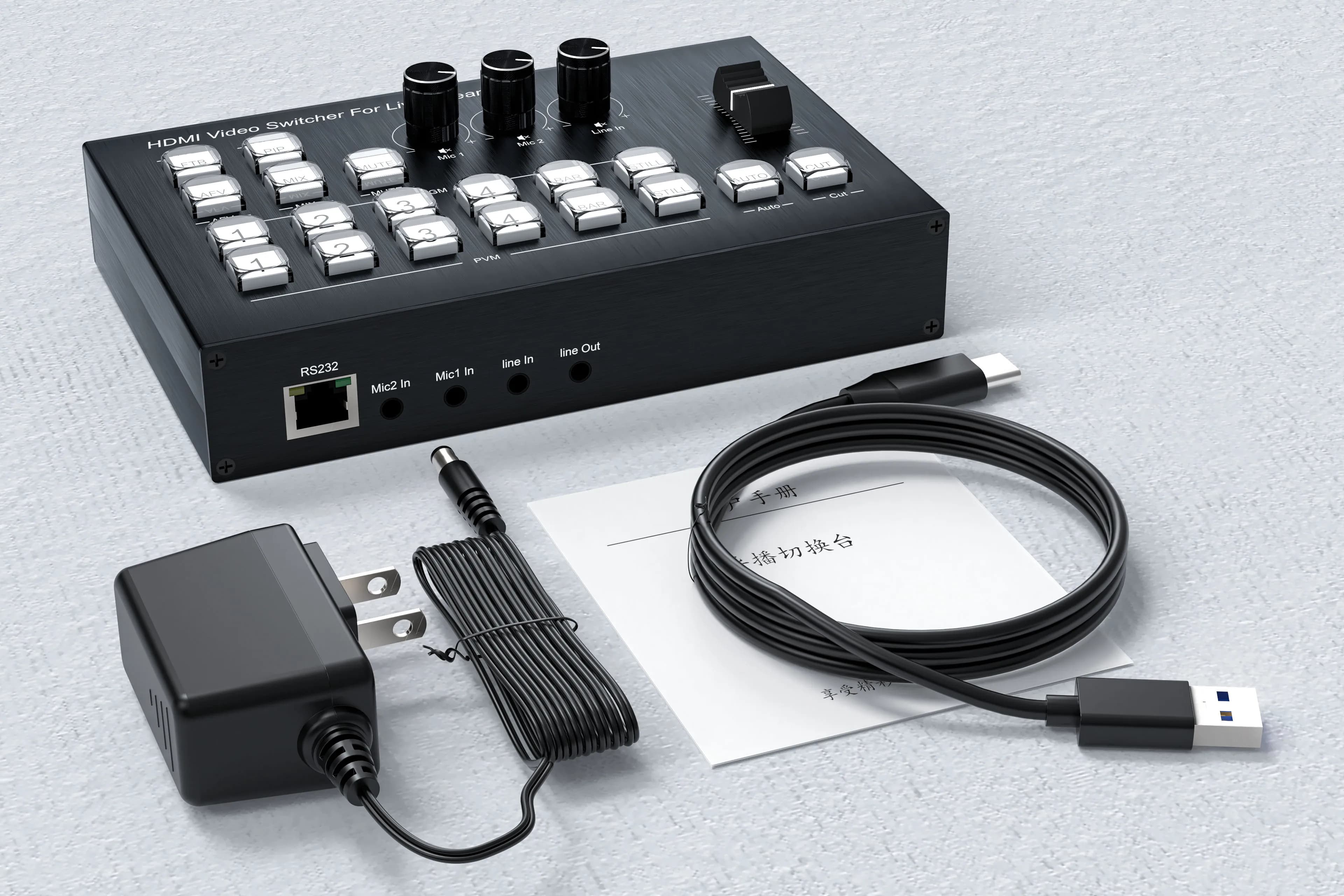 Mélangeur vidéo HDMI commutateur Streaming en direct 4 canaux 4 voies multi-vues commutateur vidéo H
