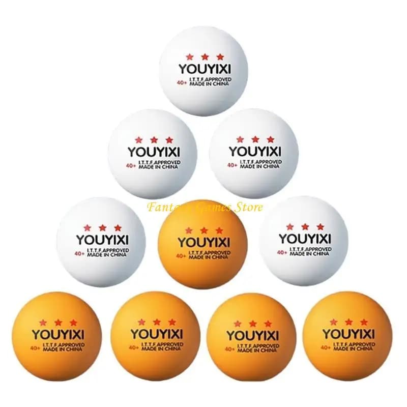 10 PCS Pingpong Balls 3 étoiles Balles tennis table pour l'entraînement, compétition