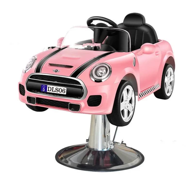 Chaise de coiffure en forme de voiture de dessin animé, hauteur réglable, adaptée aux salons de coif