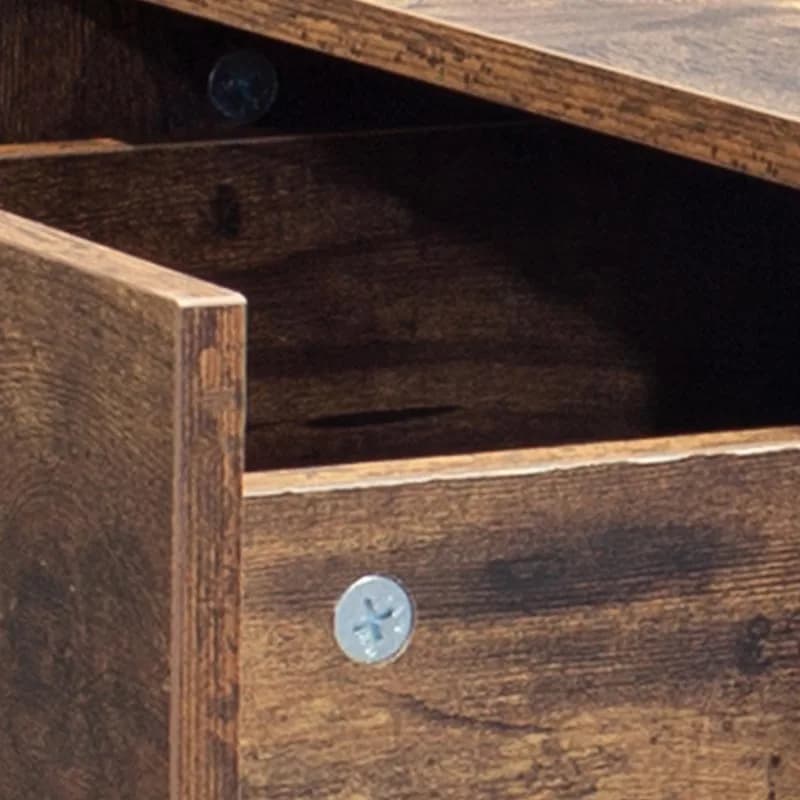 Table de nuit de style industriel, ensemble de 2 pièces