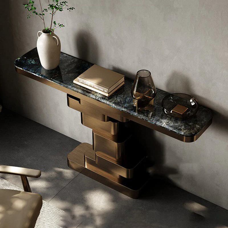 Tables consoles de qualité supérieure, meubles glamour pour l'entrée, console unique pour le salon,