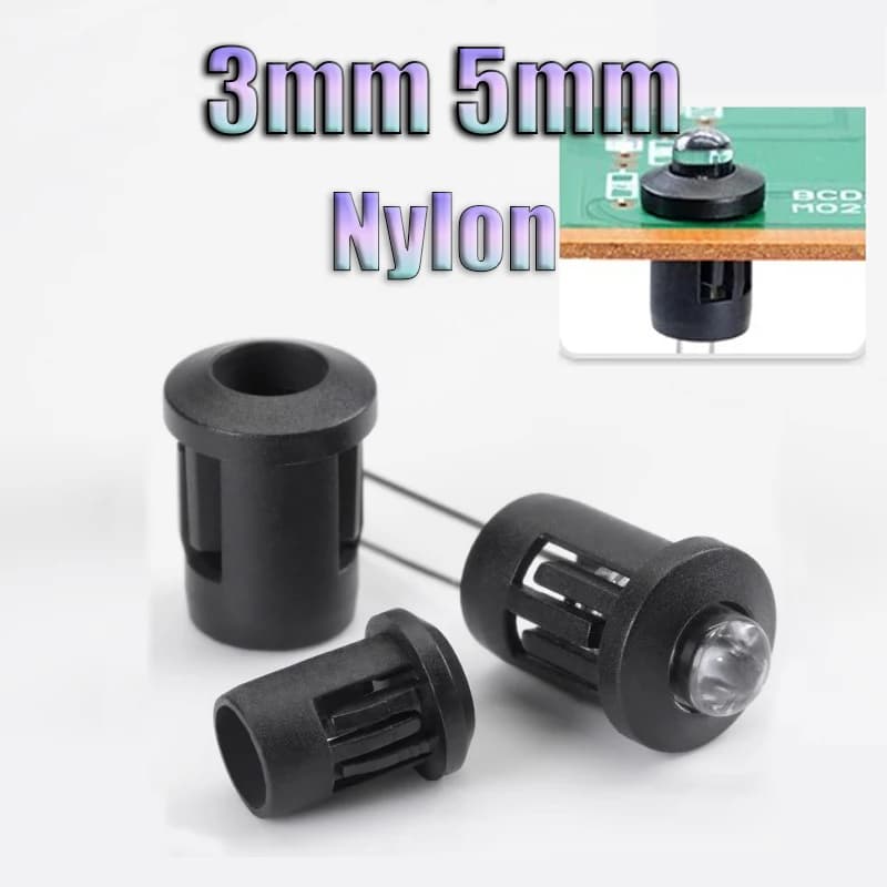 Support de Diode LED pour lampe, 100 pièces, 3mm 5mm, Clip en plastique noir, support de prise de lu