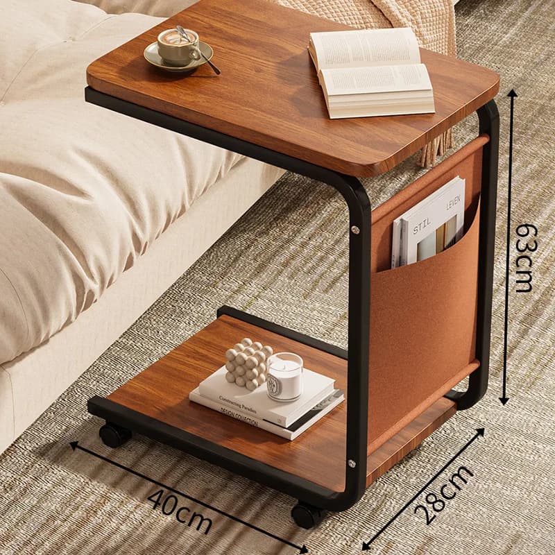 Nouveau Table d'appoint chariot mobile canapé armoire d'appoint Simple moderne salon étagère Mini Ta