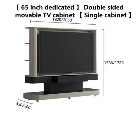Support mobile meuble TV de levage salon meuble de séparation chambre à coucher avec rouleau