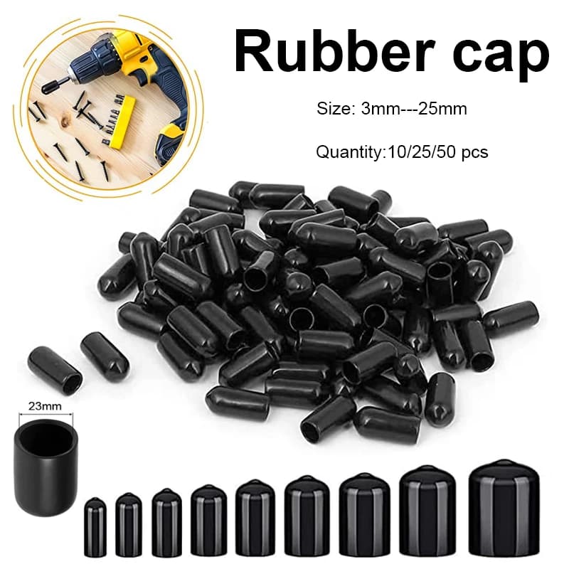 Embout en caoutchouc PVC 10-50 pièces, embout à vis, tube en plastique, protecteur de filetage de mo