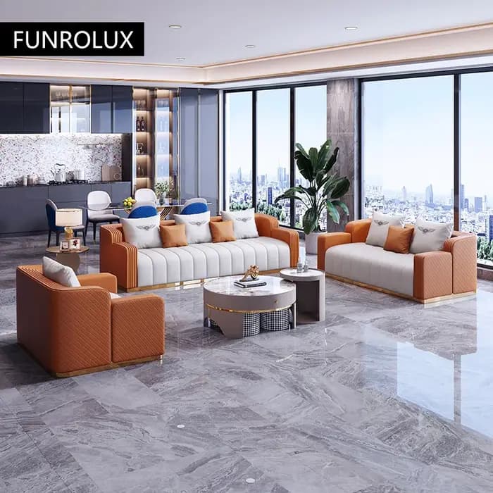 Canapé en cuir de luxe abordable