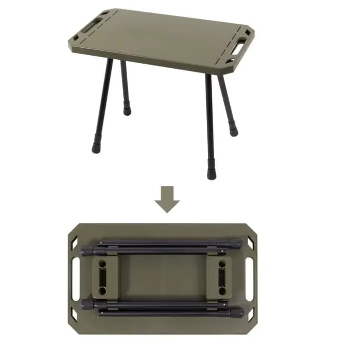 Table de camping pliante avec sac de transport, bureau léger réglable en hauteur, table d'ustensiles