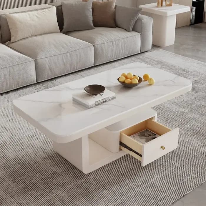 Table basse de luxe moderne affichage rectangulaire