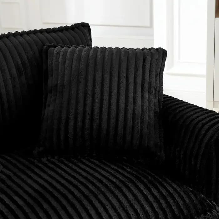 Fauteuil d'appoint surdimensionné, fauteuil simple avec accoudoirs et coussins, fauteuil paresseux r