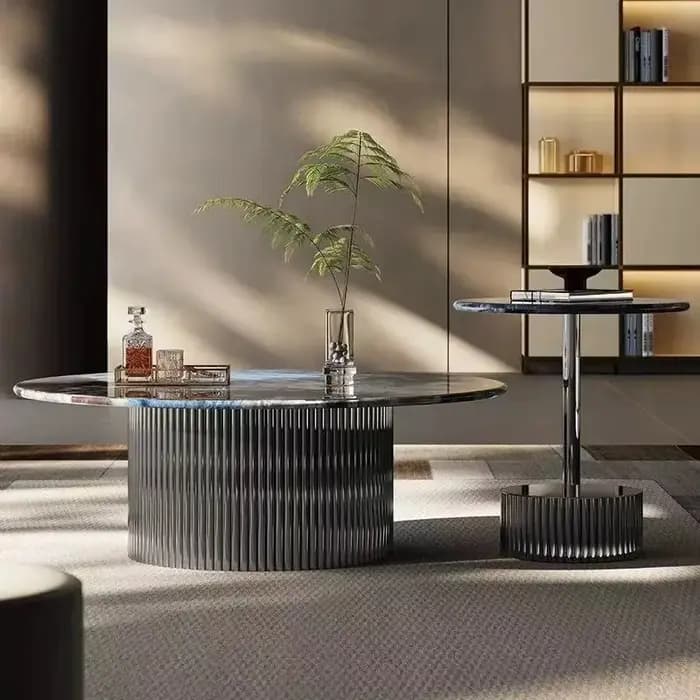 Design italien Table basse sol minimaliste Simple relié