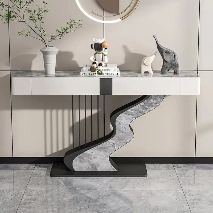 Console de luxe Design décor Table d'entrée tiroirs de rangement modernes meubles