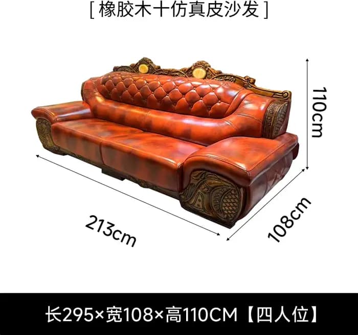 Salon familial salon canapé en cuir véritable bois massif salon canapé confortable élégant canapé Sala De Estar meubles