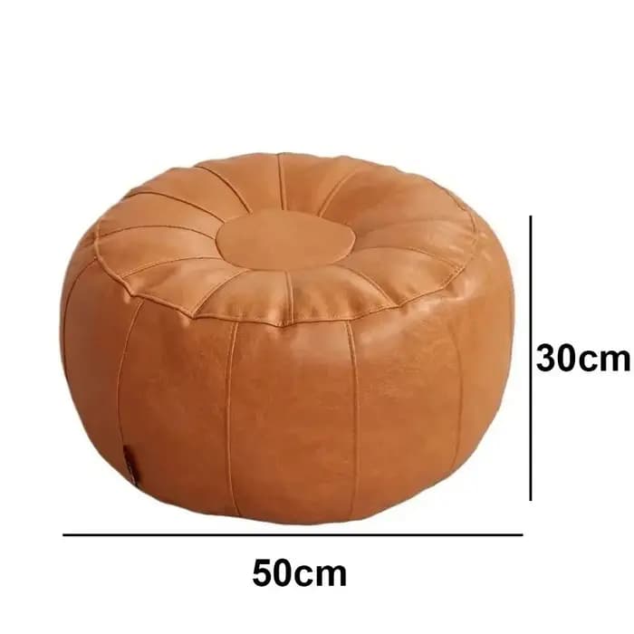 Banc de rangement en cuir PU non rembourré, besoin de combler les vêtements, Pouf de rangement rond,