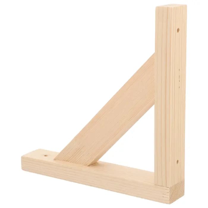 Support d'étagère triangulaire en bois