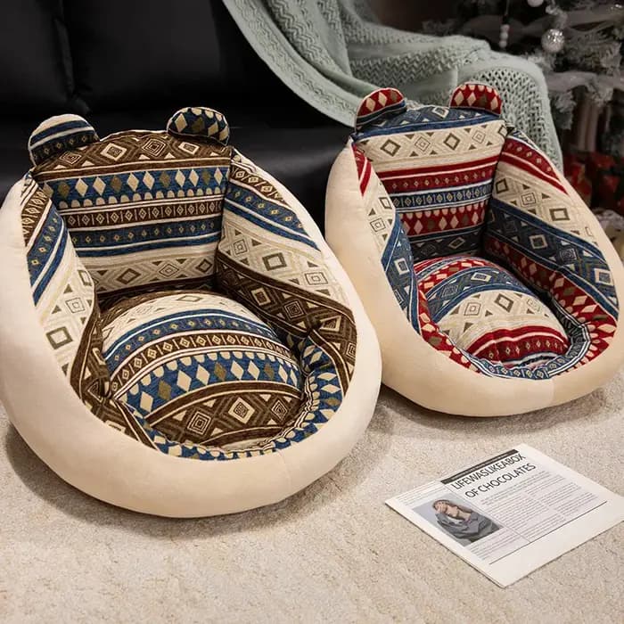 Coussin de dossier imprimé style bohème pour canapé tatami, idéal pour l'automne et l'hiver, pour salon ou chaise de bureau confortable et douce