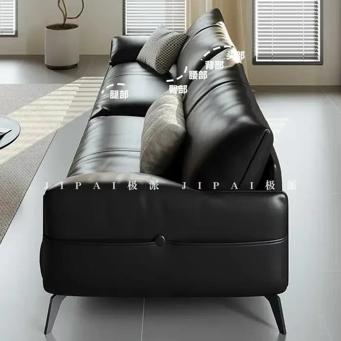 Ensemble de canapé en cuir moderne de Style européen, mobilier de bureau à domicile de haute qualité
