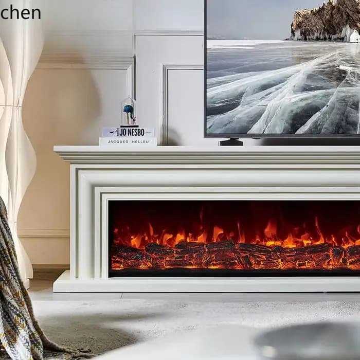 Meuble TV pour cheminée, noyau de cheminée électronique simulé, meuble décoratif américain pour la m