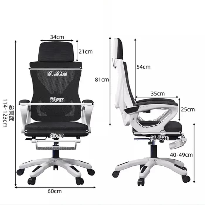 Fauteuil de bureau inclinable de luxe confortable, ergonomique, pivotant pour le gaming, mobilier de