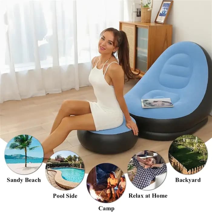 Canapé paresseux chaise gonflable inclinable pliante