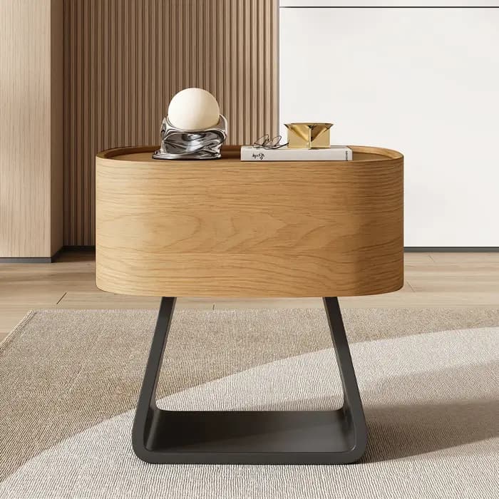 Table de chevet en bois moderne et design noir pour bureau, chambre à coucher et hôtel