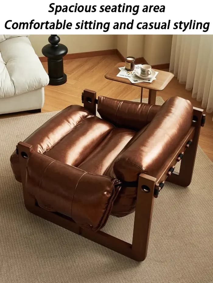 Fauteuil en cuir de luxe pour salon