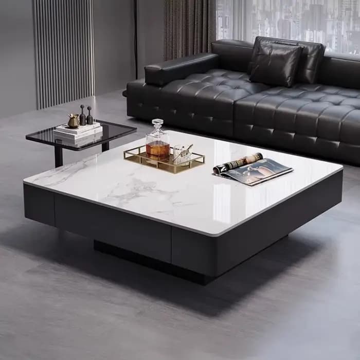 Ornements simples Table basse affichage Unique carré Glam