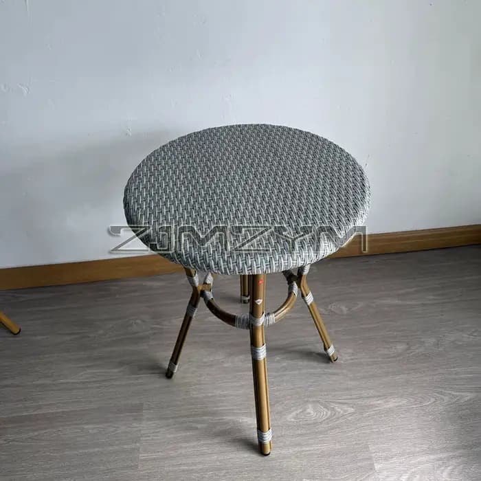 Petite Table basse, Table d'appoint tissée en rotin