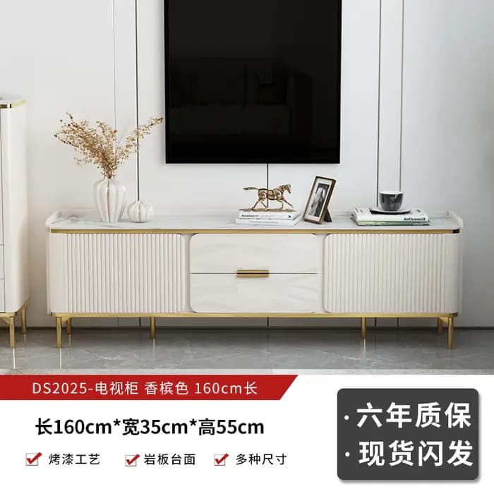 Meuble Tv minimaliste de luxe Unique avec rangement beauté Premium