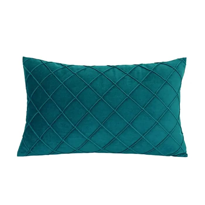 Juste de coussin plissée en velours