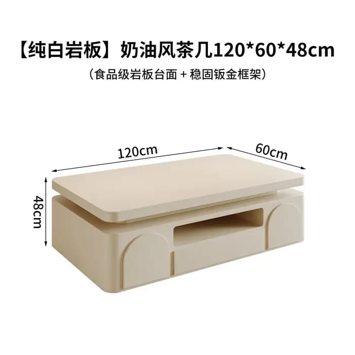 Table basse rectangulaire blanche de style nordique, table basse unique de qualité supérieure, range