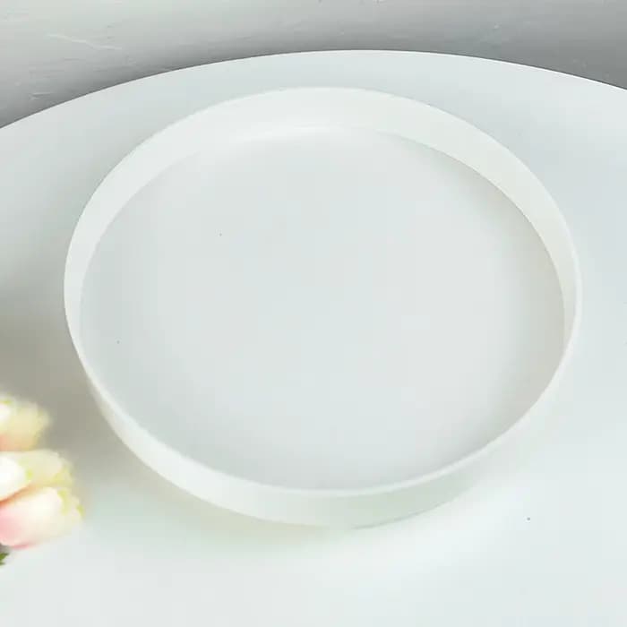 Plateau de rangement rond pour table basse de salon