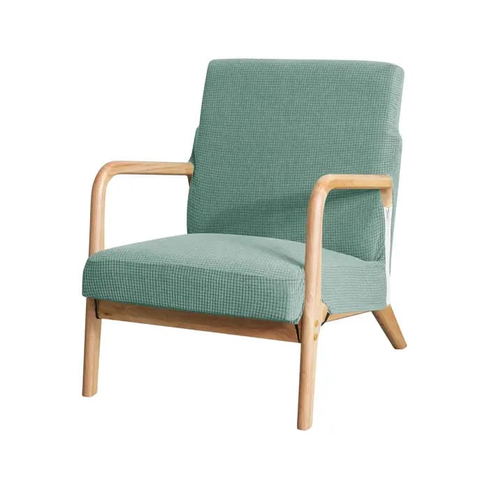 Housse de fauteuil en Jacquard, résistante à l'eau, couleur unie, fermeture éclair, housses de chais
