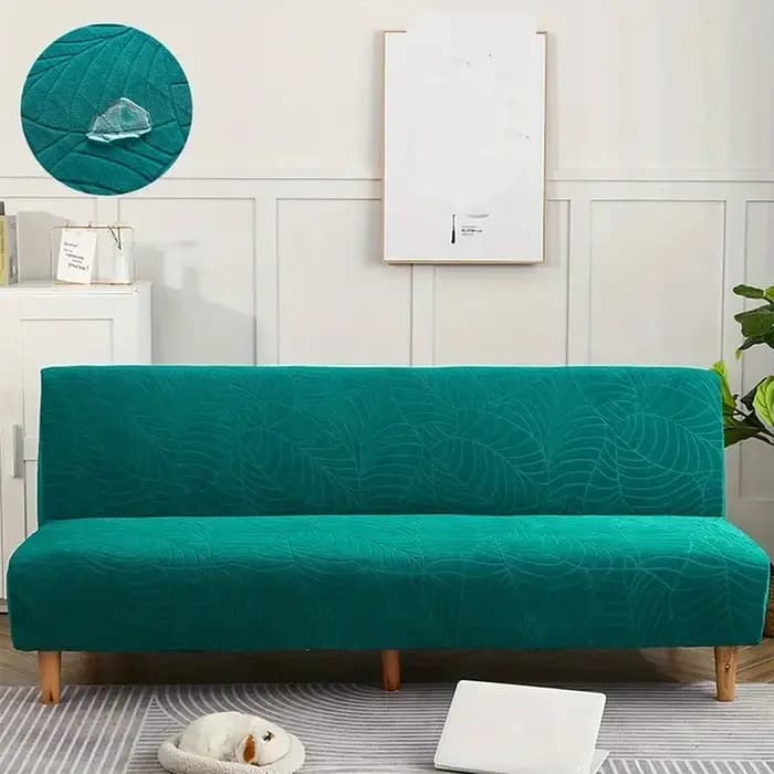Housse de canapé-lit imperméable pour salon, pliable, sans accoudoirs, élastique, épaisse, housse de
