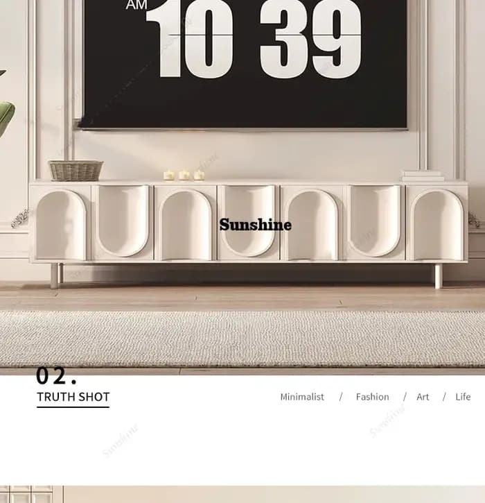 Meuble TV blanc simple YUnique, salon classique, 200 cm, meubles TV modernes, salon, designer, muebl