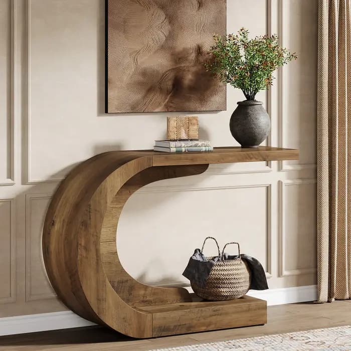 Tribesigns Table console moderne du milieu du siècle de 43