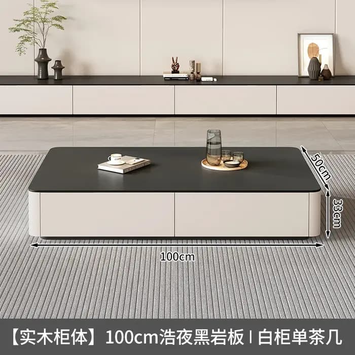 Table basse carrée simple au design nordique