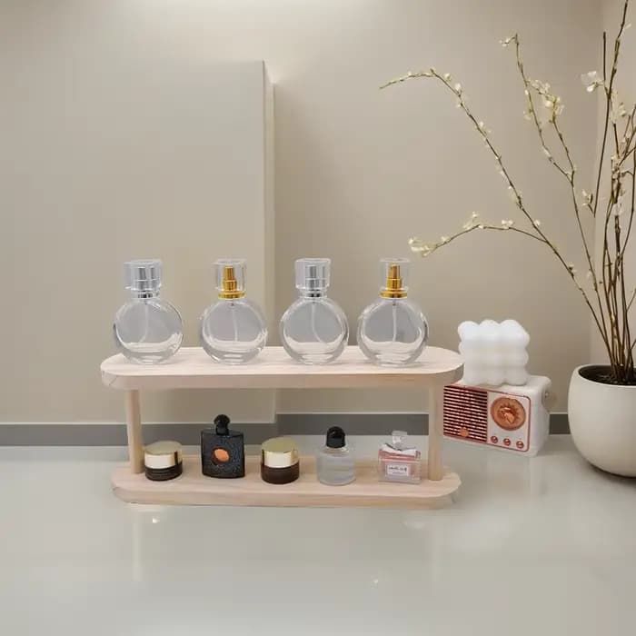 Étagère de rangement en bois à 2 niveaux