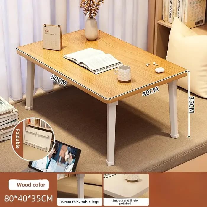 Table à thé pliable style Tatami, grande table basse pour balcon, fenêtre en baie, chevet, usage dom