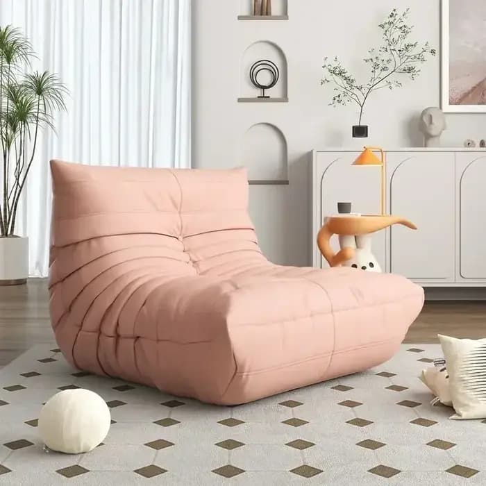 Canapé en mousse à siège unique, sans accoudoirs, paresseux, Chaise de feu confortable, pouf, pour adultes