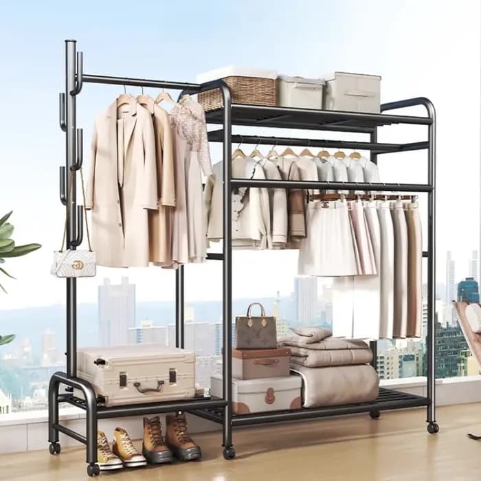 Salon moderne porte-vêtements placard détachable linge Design