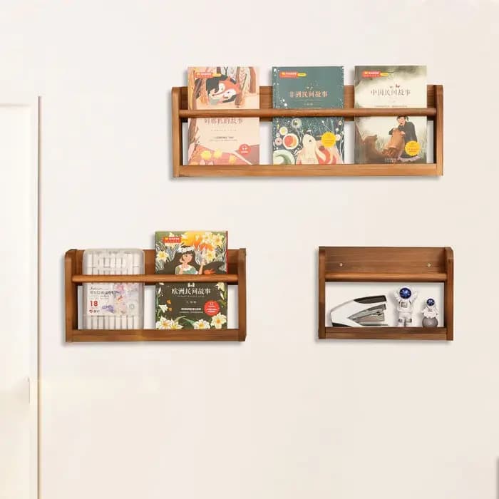 Étagère à livres murale en bois