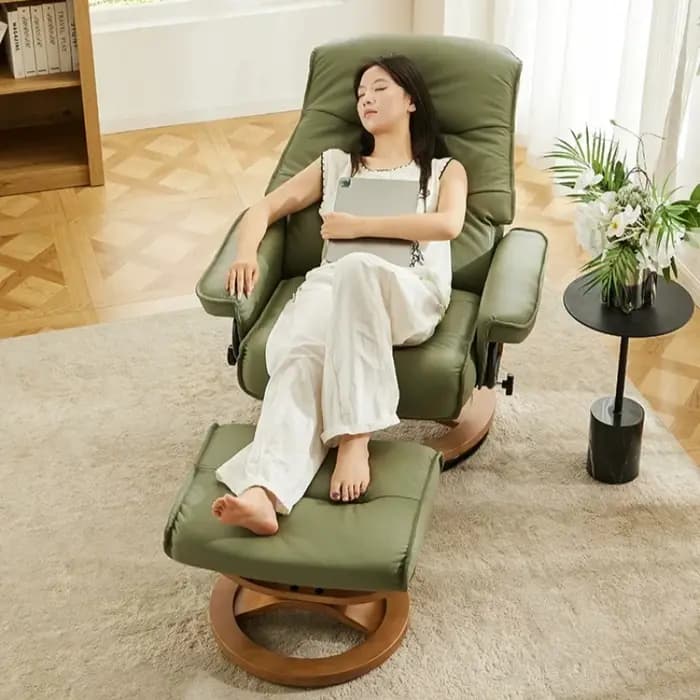 Fauteuils de salon ergonomiques en cuir