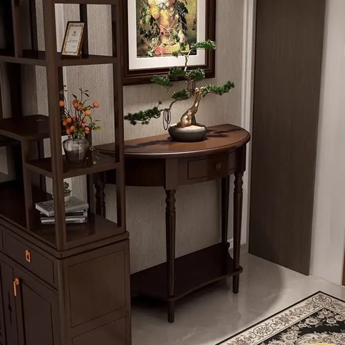 Table Console classique rustique avec tiroirs