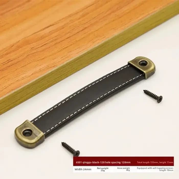 Poignées de meubles en cuir durables universelles avec vis