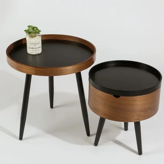 Table Basse Ronde Minimaliste Italienne pour Petit Appartement, Table d'Appoint de Salon, Table de Balcon Luxe Léger, Style Nordique Simple et Unique pour la Maison