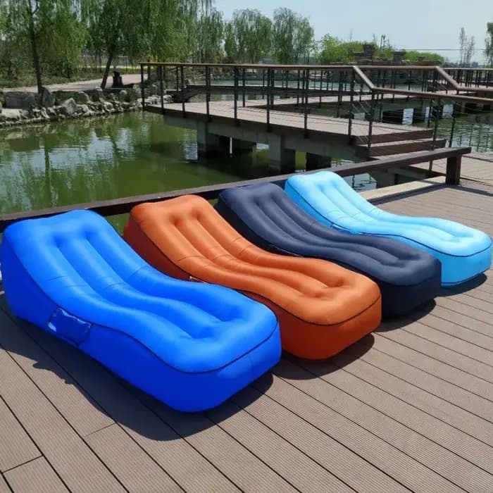 Canapé gonflable lit d'air Portable lit d'air extérieur lit de pause midi Camping décontracté plage