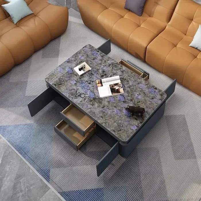 Table basse simple, moderne, chic, luxueuse, nordique, élégante, stylée, pour espace de vie, Mesa Ce